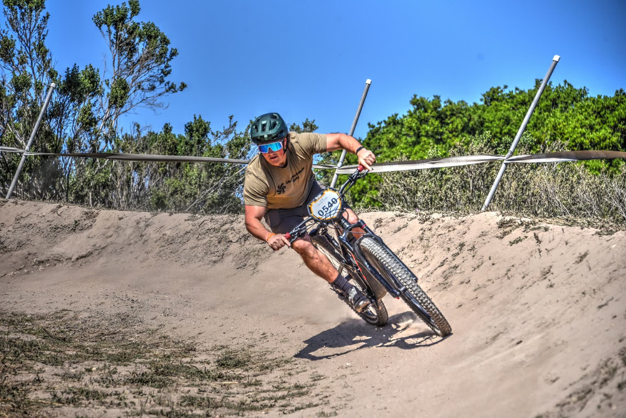 Nate racing downhill mountain biking